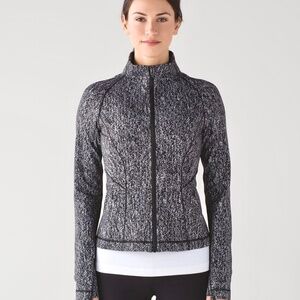 Lululemon Lightly Jacket Luon Suited Jacquard Black & White